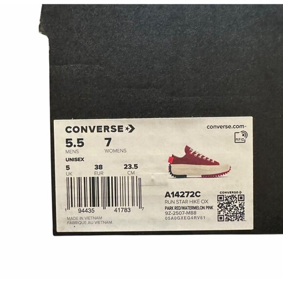 ❤️Converse Run Star Hike Platform Color Pop Sz 7 Women Shoes Sneaker Red A14272C - Picture 8 of 11